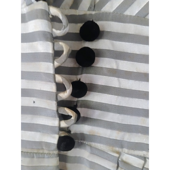 Vintage 1940/1950s Wrap Stripped Velvet Dress Super Rare - Picture 5 of 9